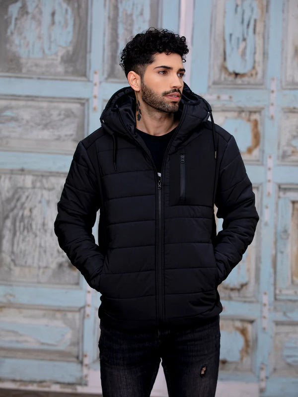 Premium Men’s Black Puffer Jacket