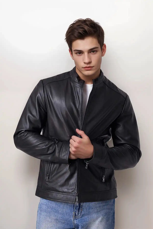 Shop Men Club Night Classic Leather Jacket