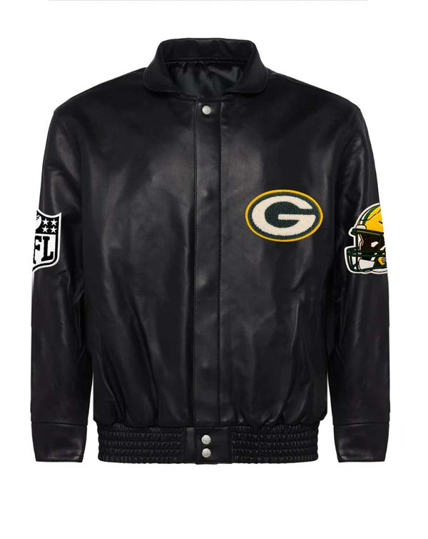 Shop GREEN BAY PACKERS FULL LEATHER JACKET